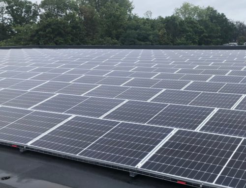 Extra zonnepanelen op het zwembad in Ternat